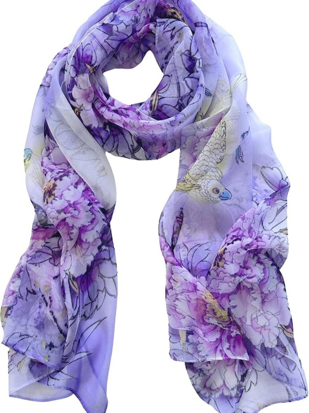 Lightweight Sheer Chiffon Scarf - Silky Soft, Versatile Fashion Accessory